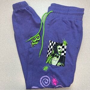 Beetlejuice Jogger Sweatpants Women’s Size Small Purple Green